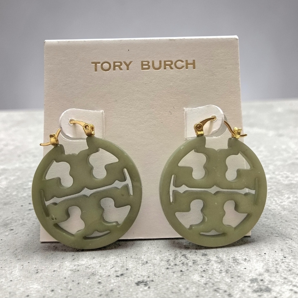 Tory Burch Green Earrings - Picture 2 of 3